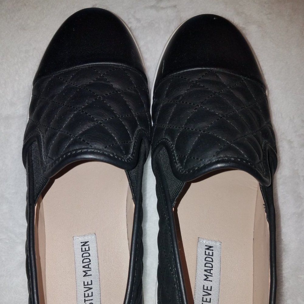 Steve Madden Black Slip-on Sneakers